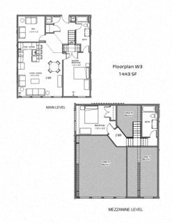 two floor plans of a renovated house with a bedroom and a bathroom